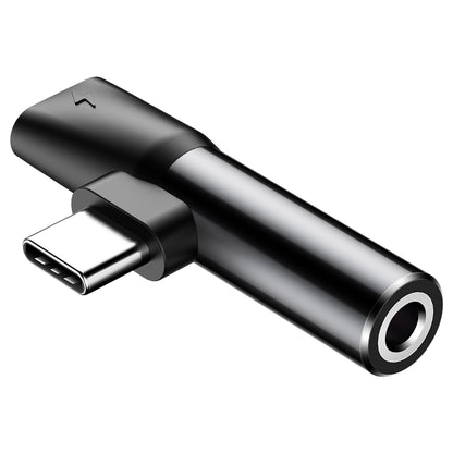 Zvočni adapter USB-C - USB-C / 3,5 mm Baseus L41, črn CATL41-01