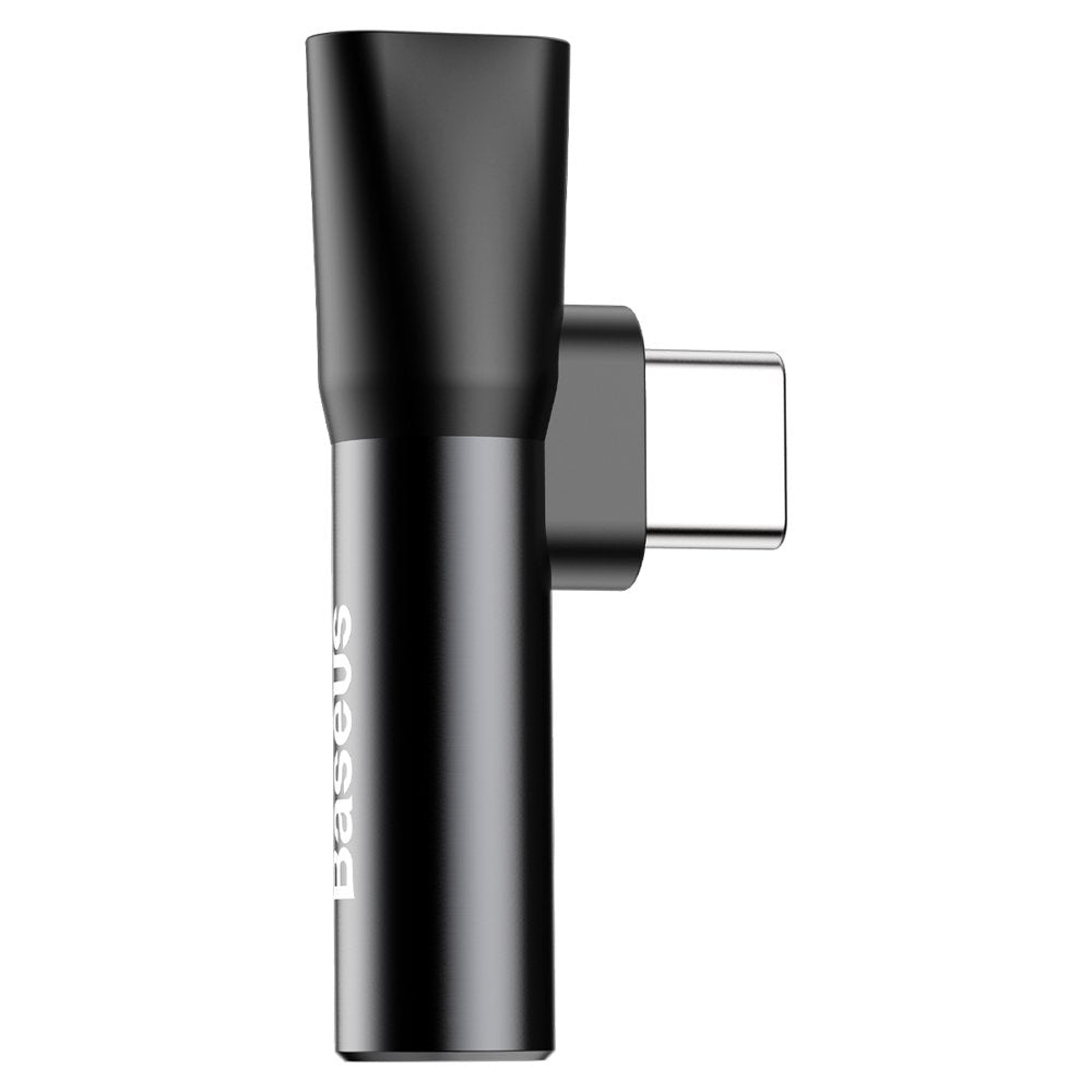 Zvočni adapter USB-C - USB-C / 3,5 mm Baseus L41, črn CATL41-01