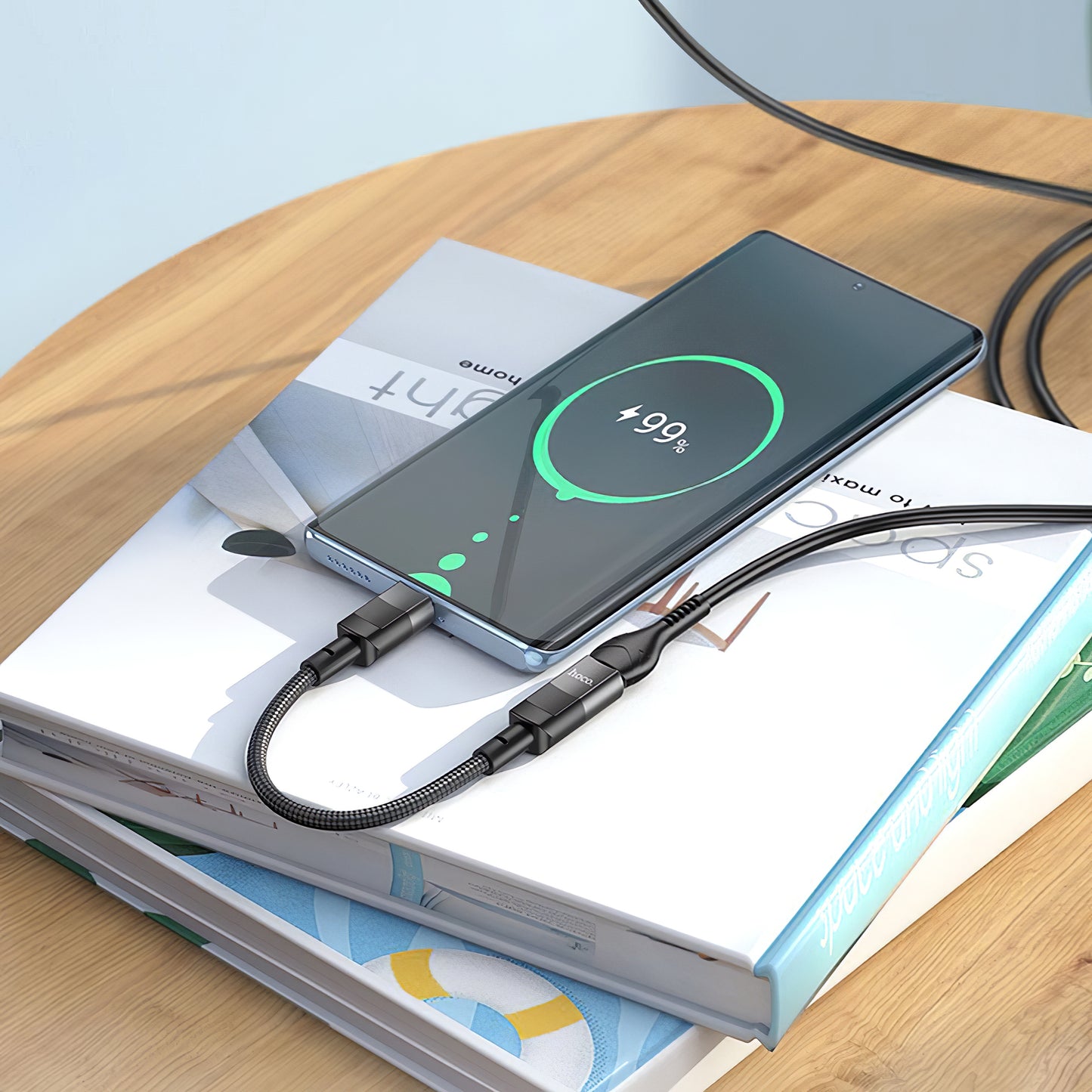 HOCO U107 Podatkovni in polnilni adapter HOCO U107 Lightning - USB-C, 0,1 m, črn 