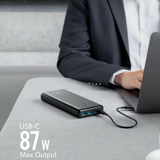 Zunanja baterija Anker PowerCore III Elite, 25600 mAh, 87 W, QC + PD, 2 x USB-A - 2 x USB-C, črna A1291H11 
