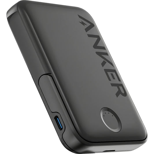 Anker 322 MagGo brezžična zunanja baterija, 5000 mAh, 12 W, 1 x QI - 1 x USB-C, črna A1618G11 