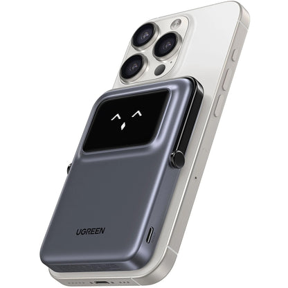 Zunanja baterija UGREEN PB571 Uno, 5000mAh, 20W, PD + FQI, 1 x QI - 1 x USB-C, siva