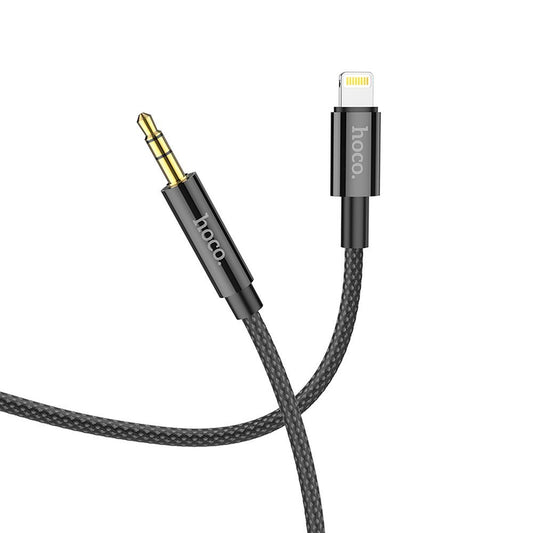 Zvočni kabel 3,5 mm - Lightning HOCO UPA19, 1 m, črn 