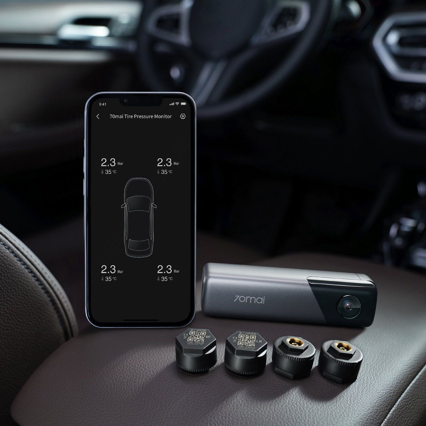 Avtomobilska kamera 70mai Dash Cam M500, 1944P, Wi-Fi, GPS, AI, 64Gb 