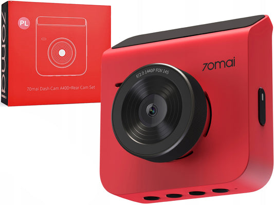 Avtomobilska kamera 70mai Dash Cam A400, 2K, Wi-Fi, 2-palčni zaslon, rdeča