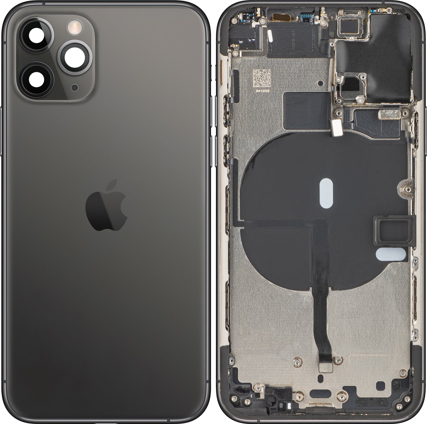 Applov ovitek za baterijo za iPhone 11 Pro, s srednjim ohišjem, črn (vesoljsko siv), Swap 