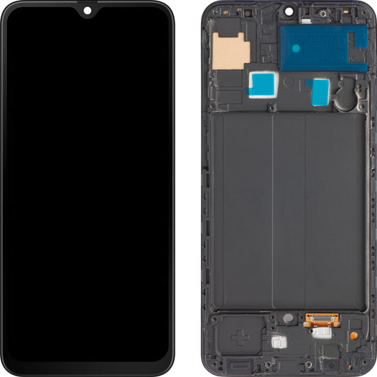 MP zaslon na dotik, združljiv s Samsung Galaxy A50 A505, z okvirjem, črn 