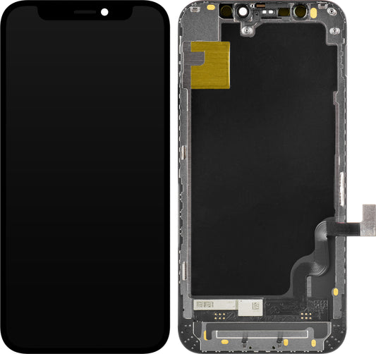 ZY zaslon na dotik za Apple iPhone 12 mini, z okvirjem, izvedba LCD v celici, črn 