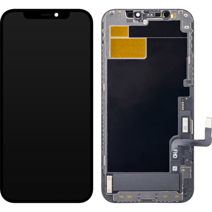 ZY zaslon na dotik za Apple iPhone 12 / 12 Pro, z okvirjem, v celici IC, premična različica LCD, črna
