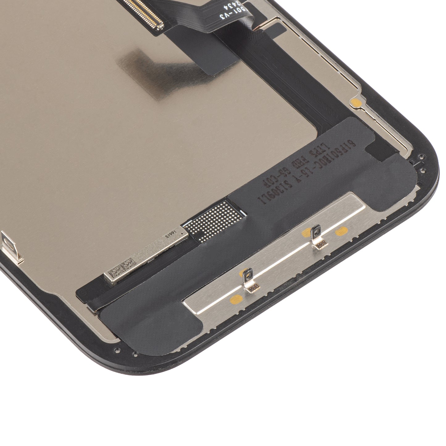 ZY zaslon na dotik za Apple iPhone 15, z okvirjem, v celici IC, premična različica LCD, črna 