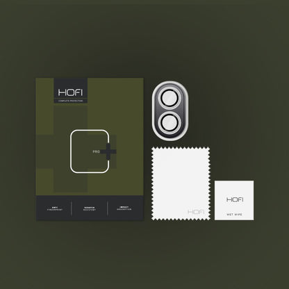 HOFI CamRing PRO+ Zaščitna folija za zadnjo kamero za Apple iPhone 16 Plus / 16, zaščitena s steklom, prozorna