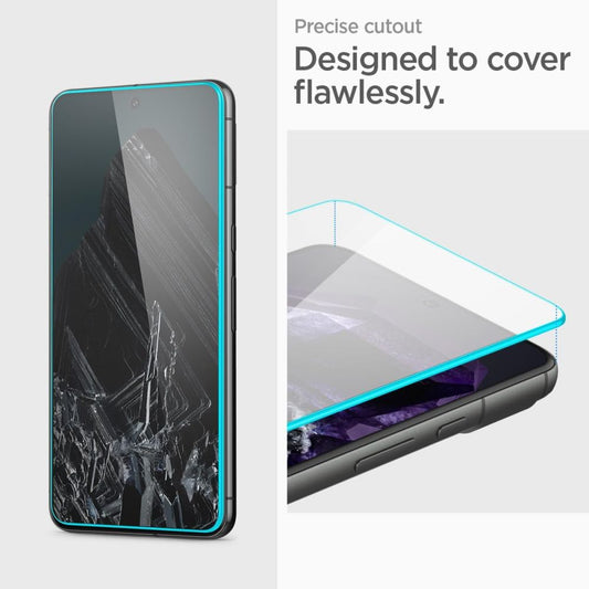 Zaščitno steklo Spigen Alm GlastR Screen Protector za Google Pixel 8 Pro, polno lepilo, polno lepilo, zaščitno steklo, komplet 2 kosa