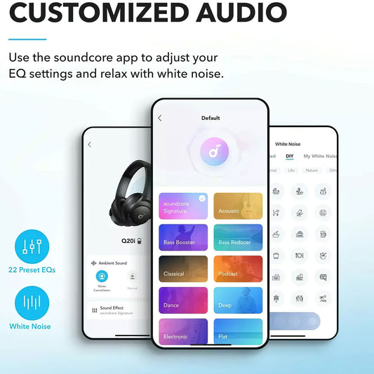 Anker Soundcore Life Q20i Bluetooth Handsfree, večtočkovni, A2DP, ANC, črn A3004G11 