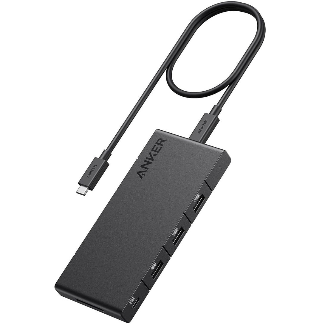 Hub USB-C Anker, 1 x USB-A 3.0 - 2 x USB-A - 3 x USB-C - 2 x HDMI - 1 x RJ45 - 1 x SD, Črn A83A2G11