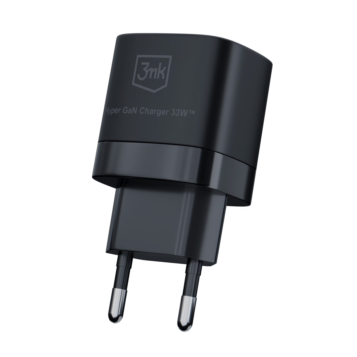 Omrežni polnilnik 3MK HyperCharger GaN, 33 W, 3A, 1 x USB-A - 1 x USB-C, črn 