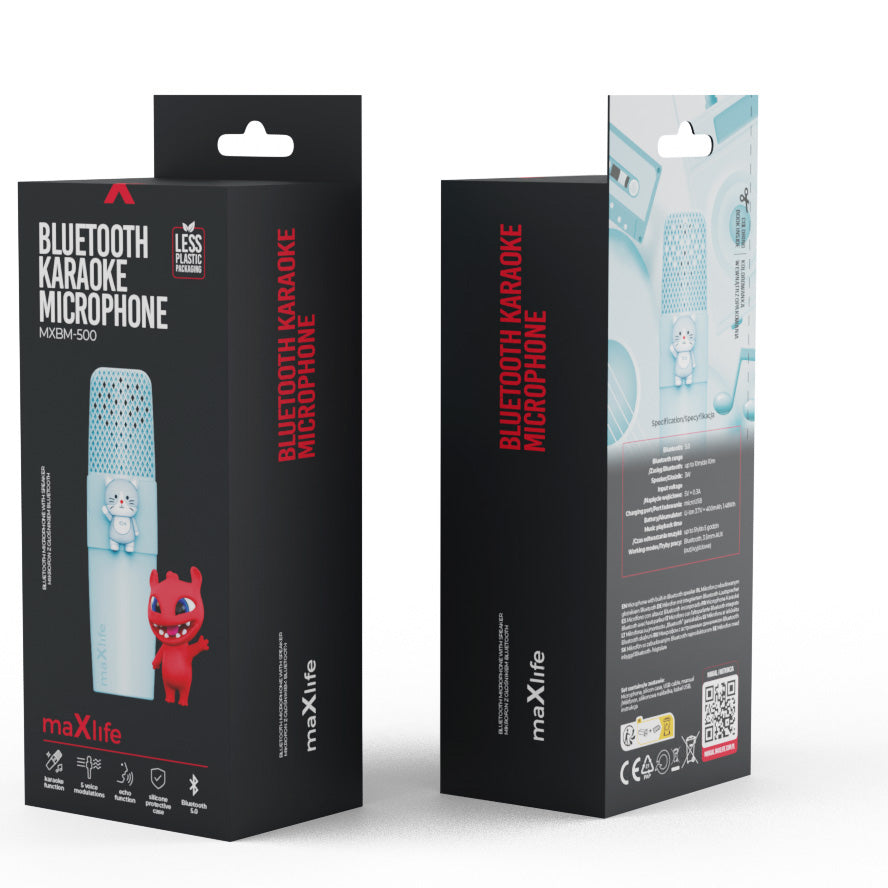 MaXlife Animal MXBM-500 Bluetooth Microphone, Blue 