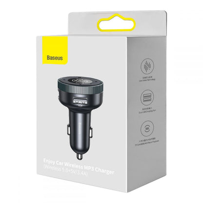 Baseus Enjoy Bluetooth FM modulator, Mp3 predvajalnik, 2 x USB, črn CCLH-01