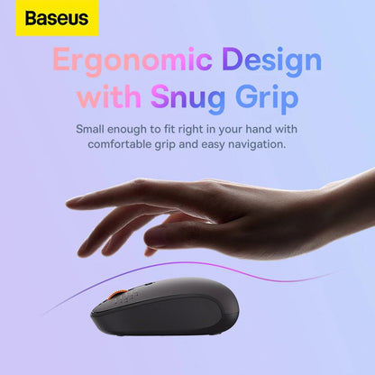 Baseus F01B Tri-režimska brezžična miška, 1600DPI, BT / Wi-Fi, siva B0105555503833-00